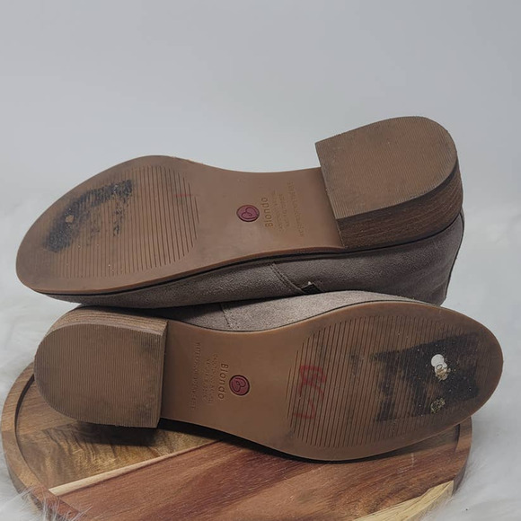 Blondo Women's Beige Nubuck Waterproof Zip Ankle Bootie Boot 7.5M - Picture 8 of 8